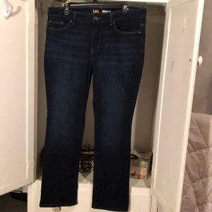 Dark Lee perfect fit straight leg jeans